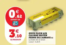 Utile Oeufs plein air calibre moyen ferme de l'abbaye offre