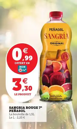Utile PEÑASOL Sangria rouge offre
