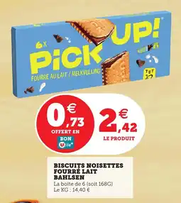 Utile BAHLSEN Biscuits noisettes fourré lait offre