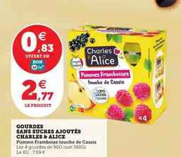 Utile CHARLES & ALICE Gourdes sans sucres ajoutés offre