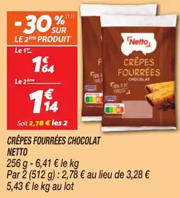 Netto NETTO Crêpes fourrées chocolat offre