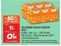 Netto NETTO Jus d'orange à base de concentré offre