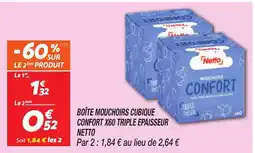 Netto NETTO Boîte mouchoirs cubique confort x60 triple epaisseur offre