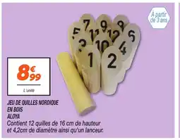 Netto Jeu de quilles nordique en bois offre