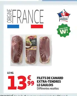 Auchan Supermarché LE GAULOIS Filets de canard extra-tendres offre