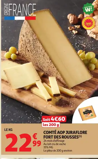 Auchan Supermarché Comté aop juraflore fort des rousses offre