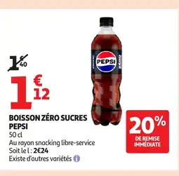 Auchan Supermarché PEPSI Boisson zéro sucres offre