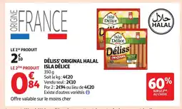 Auchan Supermarché ISLA DÉLICE Déliss' original halal offre