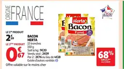 Auchan Supermarché HERTA Bacon offre
