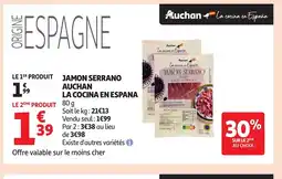 Auchan Supermarché Jamon serrano auchan la cocina en espana offre