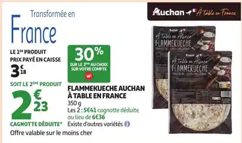 Auchan Supermarché Flammekueche auchan à table en france offre