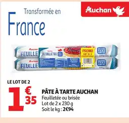 Auchan Supermarché AUCHAN Pâte à tarte offre