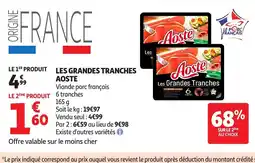 Auchan Supermarché AOSTE Les grandes tranches offre
