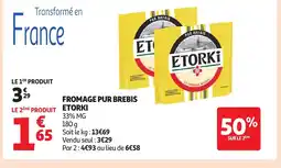 Auchan Supermarché ETORKI Fromage pur brebis offre