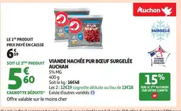 Auchan Supermarché AUCHAN Viande hachée pur bœuf surgelée offre