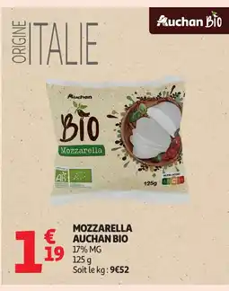 Auchan Supermarché AUCHAN BIO Mozzarella offre