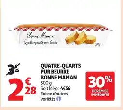 Auchan Supermarché BONNE MAMAN Quatre-quartz pur beurre offre