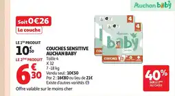 Auchan Supermarché AUCHAN BABY Couches sensitive offre