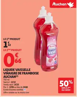 Auchan Supermarché AUCHAN Liquide vaisselle vinagre de framboise offre
