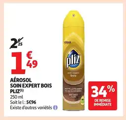 Auchan Supermarché PLIZ Aérosol soin expert bois offre