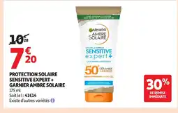 Auchan Supermarché GARNIER AMBRE SOLAIRE Protection solaire sensitive expert offre