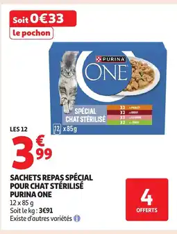 Auchan Supermarché PURINA ONE Sachets repas spécial pour chat stérilisé offre