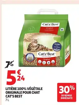 Auchan Supermarché CAT'S BEST Litière 100% végétale originale pour chat offre
