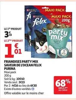 Auchan Supermarché PURINA Friandises party mix saveur de l'ocean felix offre