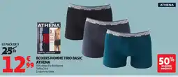 Auchan Supermarché ATHENA Boxers homme trio basic offre