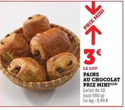 Maximarché Pains au chocolat offre