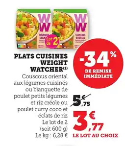 Maximarché WEIGHT WATCHER Plats cuisines offre