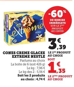 Maximarché Cones creme glacee offre