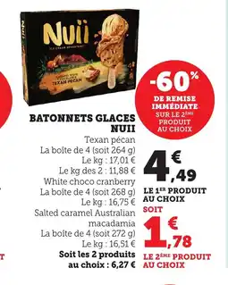 Maximarché NUII Batonnets glaces offre