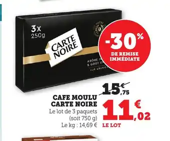 Maximarché CARTE NOIRE Cafe moulu offre