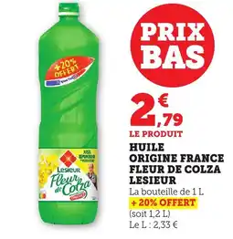 Maximarché Huile origine france fleur de colza lesieur offre