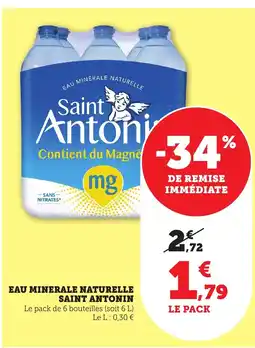 Maximarché SAINT ANTONIN Eau minerale naturelle offre