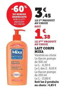 Maximarché MIXA Lait corps offre
