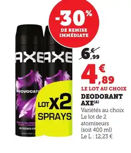 Maximarché AXE Deodorant offre