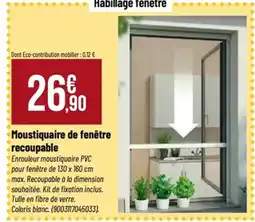 Tridôme Moustiquaire de fenêtre recoupable offre