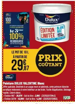 Tridôme DULUX VALENTINE Peinture Blanc offre