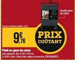 Tridôme Plaid en gaze de coton offre