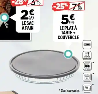 Centrakor Le plat à tarte + couvercle offre