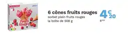 Picard 6 cônes fruits rouges offre