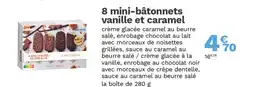 Picard 8 mini-bâtonnets vanille et caramel offre