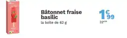 Picard Bâtonnet fraise basilic offre