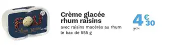 Picard Crème glacée rhum raisins offre