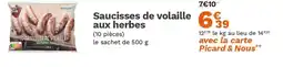 Picard Saucisses de volaille aux herbes offre