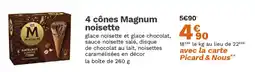 Picard 4 cônes Magnum noisette offre