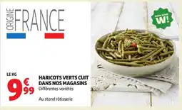 Auchan Haricots verts cuit dans nos magasins offre