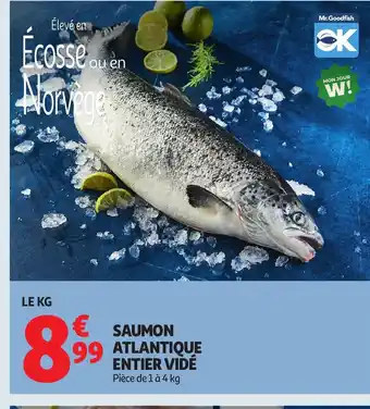 Auchan Saumon atlantique entier vidě offre
